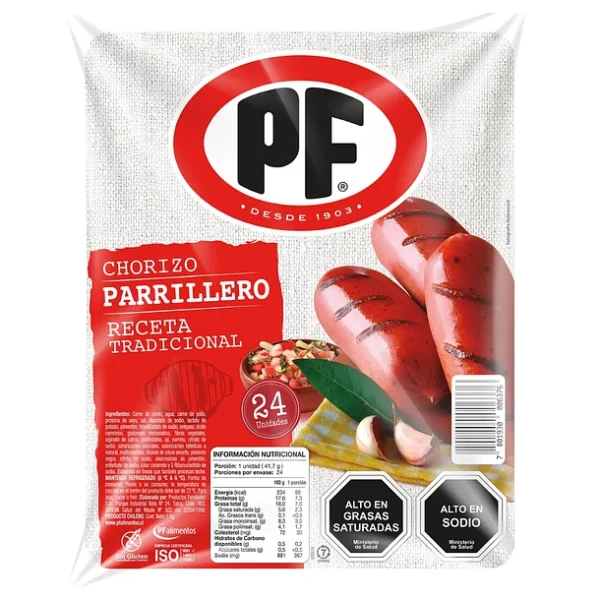 Chorizo parrillero tradicional 1 Kg (24 Unidades)